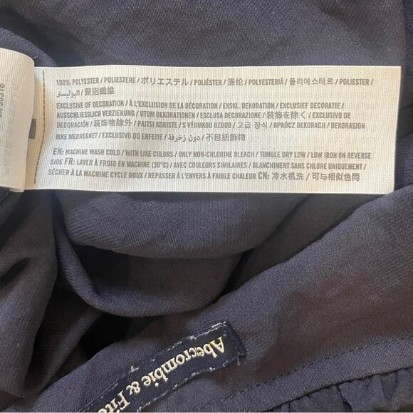 Abercrombie & Fitch Navy Camisole Top Womens Small Soft Girl Dainty Coastal Work - Picture 7 of 8